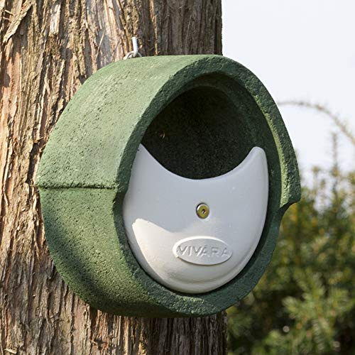 Vivara Nistkasten Alicante Woodstone - Grün - Halboffen - 22,5 x 26 x 16 cm - Holzbeton