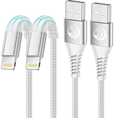 iPhone Charger Cable [1M+2M 2Pack] MFi Certified Lightning Cable Fast Charging Phone Cable Lead Nylon iPhone Charger Fast Charge USB Cable for iPhone 14 13 12 11 Pro Max XS Pro XR X 8 7 6 Plus SE2020