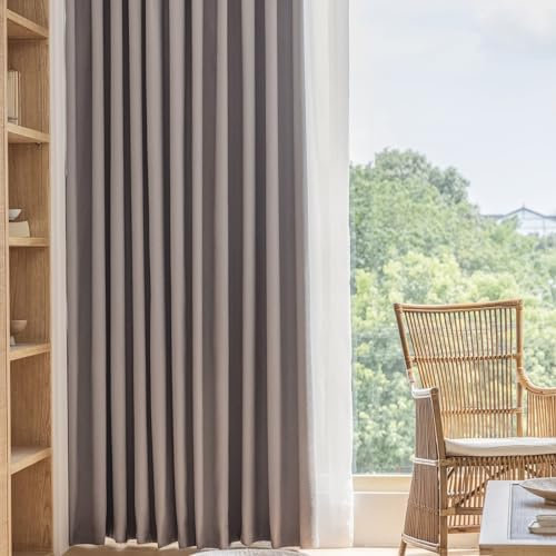 Beydodo Gardinen Verdunklung 2er Set, Vorhänge Blickdicht mit Ösen Leinenoptik Modern Einfach 137x244CM Verdunkelungsvorhang Kinderzimmer Schlafzimmer Grau