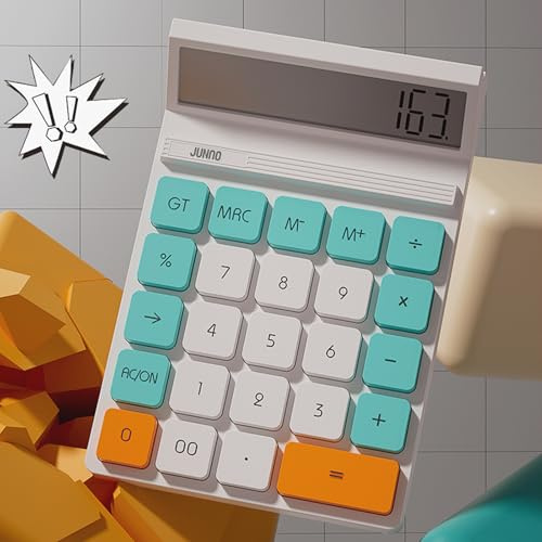 Holotioee 12-stelliger Tischrechner mit großem LCD-Display und sensibler Taste, für Zuhause, Büro, Schule, Klasse und Geschäft, 4 Funktionen, kleine Grundrechner für Schreibtisch (blau)