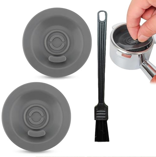 2pcs Sage Cleaning Disc, with 1pcs Cleaning Brush, Sage Coffee Machine Accessories, Universal 54mm Silicone Coffee Cleaning Tablet, Compatible with Most for Espresso Machines