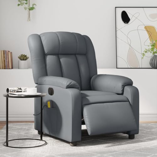 IKAYAA Elektrischer Massagesessel Fernsehsessel mit Liegefunktion Relaxsessel Elektrisch Verstellbar Massage Sessel Wohnzimmer Massagefunktion Liegesessel Relaxliege Kunstleder