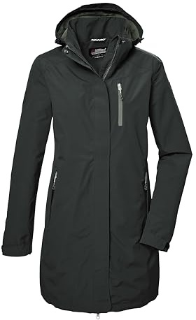 killtec Damen Funktionsparka/Parka mit abzippbarer Kapuze KOS 30 WMN PRK, dunkelgrün, 38, 42918-000