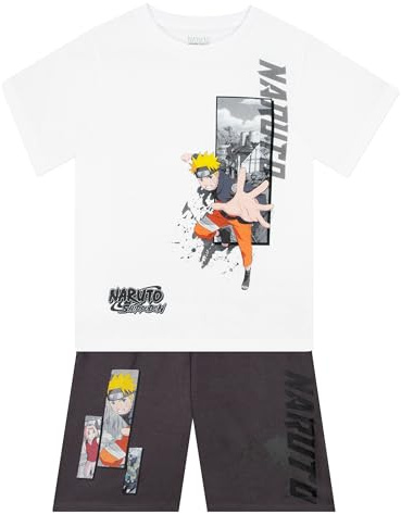 Naruto T-Shirt Und Shorts Set Für Jungen, Anime-Kombiset, Jungen Outfits & Bekleidungssets
