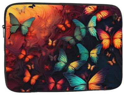 Custodia per computer portatile da 13 pollici borsa per laptop antiurto borsa per il trasporto del computer colorato modello farfalla copertura della cassa del notebook