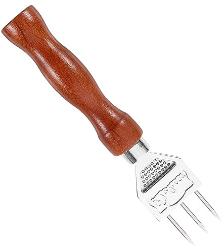 PartyKindom Tritaghiaccio Manico in Legno in Acciaio Resistente, Strumento per Raccogliere Ghiaccio da Bar in Stile Giapponese, Ergonomico per Cocktail in Casa, Bar e Caffetterie