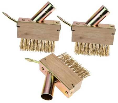 TOYANDONA 3pezzi Spazzola Manuale Rimozione Erbacce in Filo d Acciaio Duro Per Pulizia Muschio e Crepe Esterni Giardino Patio