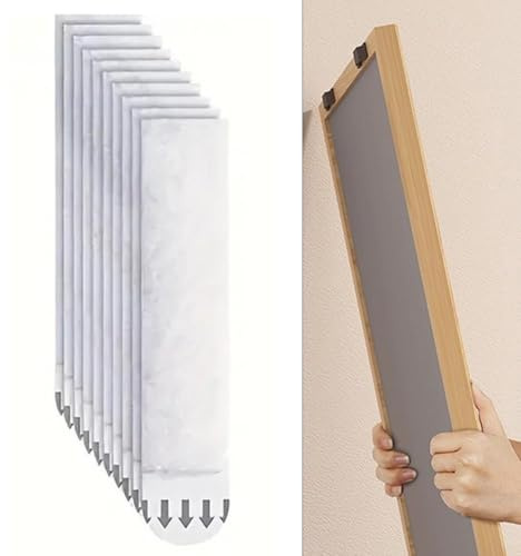 24 pares de tiras de cinta no porosas de doble cara para colgar cuadros para una fijación resistente sin clavos ni daños en la pared (38 x 38)