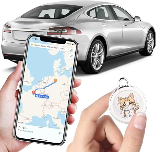 2025 New GPS Tracker for Vehicles – Real-Time Global Coverage Tracking Device for Cars, Kids, and Pets | Long Battery Life, No Monthly Fees & No SIM Card Required（Cat Style）