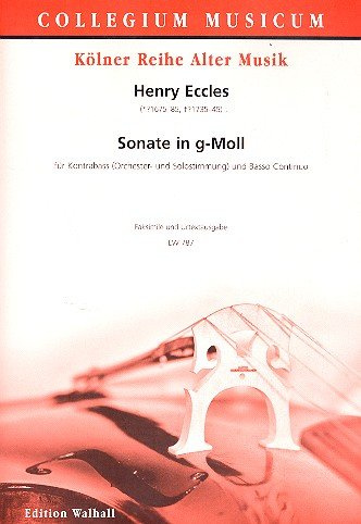 Sonate g-Moll : für Kontrabass und Bc (Fassungen Solo- und Orchesterstimmung)