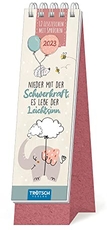 Trötsch Lesezeichenkalender Spruchreif 2023: Aufstellkalender Tischkalender