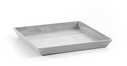 Soucoupe Square 40 Blanc Gris - 35,5 x 35,5 x H. 3,5 cm