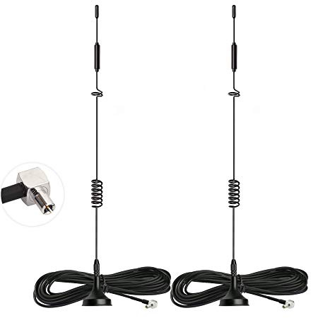 Bingfu 4G LTE 8dBi Magnetic Base MIMO TS9 Antenna (2-Pack) Compatible with Verizon AT&T T-Mobile Sprint 4G LTE Mobile Hotspot MiFi Router Cellular Mobile Broadband Modem USB Modem Dongle Adapter