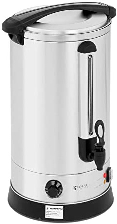 Royal Catering RC-WBDW20 Glühweinkocher 20,5 L doppelwandig 2500 W Edelstahl Heißgetränkeautomat Füllstandanzeige Teemaschine Glühweintopf Glühweinkessel Heißgetränkespender Wasserkocher