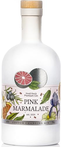 Pink Marmalade Gin | New & Improved Recipe | Premium Colour Changing Spirit| 42% ABV | Zesty & Dry British Pink Gin | Made With 13 Ethically Sourced Botanicals | Vegan & Gluten Free | 70cl