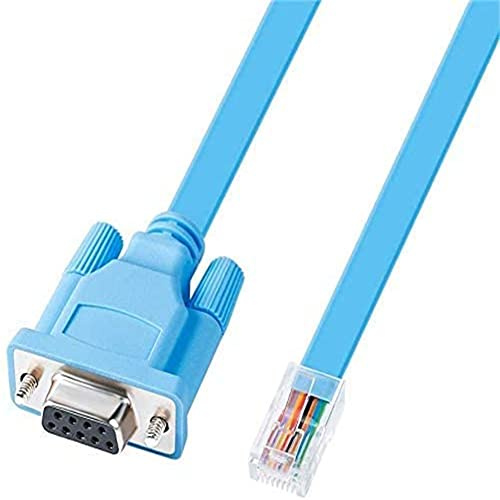 DTECH RJ45 zu RS232 9poliger serieller DB9 Anschluss Buchse zu RJ45 | Ethernet Konsolen kabel Cisco Device Management Serial Adapte（1.8M / 6 Fuß）