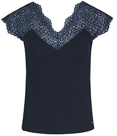 Morgan 202-dena.n, Camiseta sin mangas para Mujer, Azul Marine, M