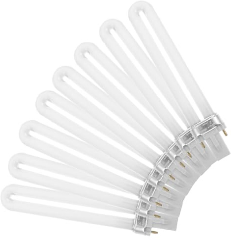 Luxshiny Lampada Fotopolimerizzante 9W Tubo Luci Uv Led Per Unghie Set Da 8 Pezzi Per Terapia Della Luce E Manicure Professionale