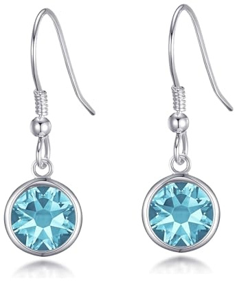 Philip Jones Light Blue Crystal Drop Earrings Created with Zircondia® Crystals