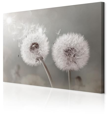 decomonkey Akustikbild Pusteblume Blumen 120x80 cm 1 Teilig Leinwand Modern | Bilder, Wandbilder XXL, Schallschlucker, Schallschutz, Akustikdämmung, Wandbild, Deko, Leise, Wanddeko, Pflanzen