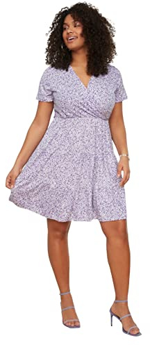 TRENDYOL Damen Trendyol Women Plus Size Mini A-line Slim Fit Knit Plus Size Dress Trendyol Damen Plus Size Mini A-Linie Slim Fit Strickkleid in Übergröße (1er Pack)