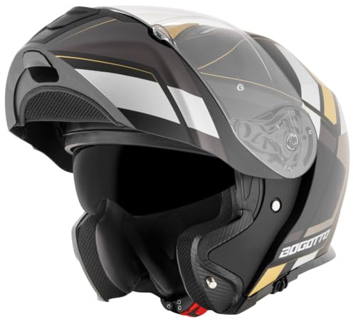 Bogotto FF403 Murata Klapphelm, schwarz/Gold, S (55/56)