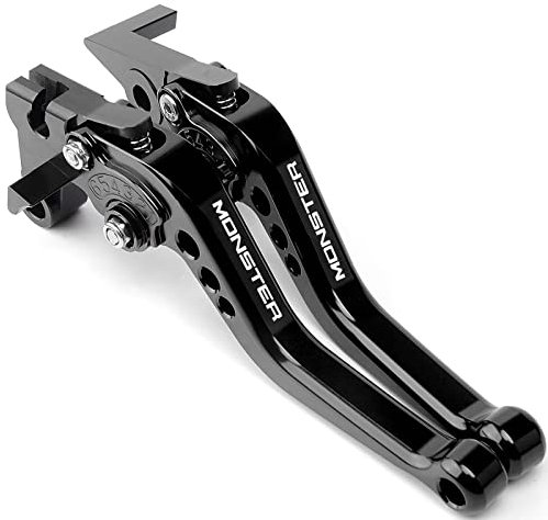 Accesorios moto Palancas de freno embrague de aluminio para Ducati Monster 696 695 620 400 796 S2R 800 (negro)