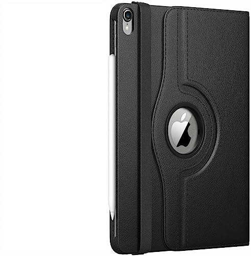 360 Rotate Leather Case For Apple iPad 10th/11th Generation Released 2022/2025 Only For Model Numbers A2757, A2777, A2696, A3355, A3356, A3354. (Black)