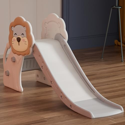 Kids Slide for Babies and Toddlers, Outdoor/Indoor Slides for Toddler Age 1-3 - Adventure Lion Playpen (Slide)