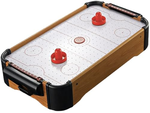 KRUZZEL Mini Air-Hockey-Tisch Tischspiel Lufthockey für Kinder 21882