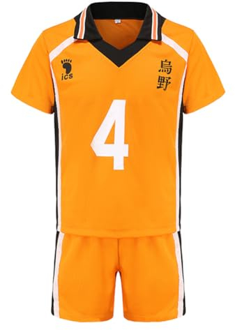 Xinchangda Anime Haikyuu Kuroo Tetsurou/Kozume Kenma Jersey Fußball/Fußball/Volleyball-Uniform, Trainingsanzug, kurzärmelig und Shorts, Set für Herren und Damen, Trainingsoutfits, Typ 4, XL