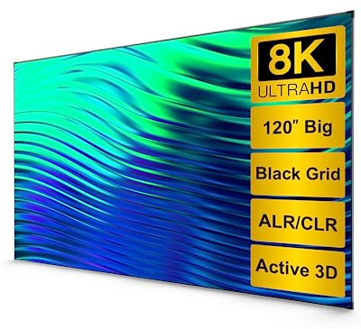 CASIRIS Projector Screen 120 inch, Ambient Light Rejecting Screen, Ultra HD Fixed Frame ALR Movie Screen for Ultra Short Throw Projector, Edge Free Projector Screen, 16:9 Aspect Ratio