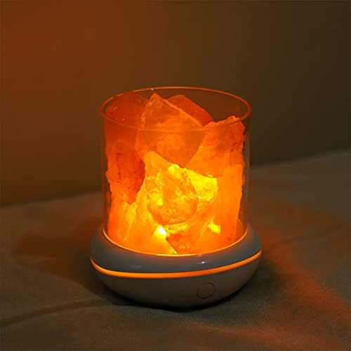 Lampada da Notte con Diffusore di Aromi USB, Lampada in Cristallo di Sale, con Diffusore di Oli Profumati Colorati, per Camera da Letto, Yoga, Ufficio (Colorato)