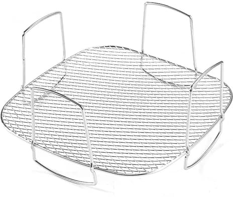 Air Fryer Grill Rack Square, Fruit and Vegetable Draining Rack, Dehydrator Rack, Multi-Purpose Cooking Rack Toast Rack Grilling Rack, Air Fryer Shelf Compatible with Most Air Fryer