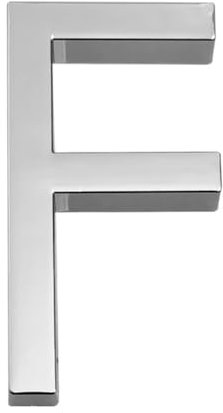 WANGZEYU Hausnummer Hausnummer Außen Aufkleber Schilder Klebebuchstaben 60 mm Buchstaben Tür Alphabet Home Outdoor Schwarz Zahlen Adresse Namensschild Hausnummernschild(F-Silver)