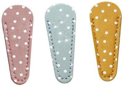 CORHAD Funda Para Tijeras De Bordar y Cosméticas 3 Unidades Colores Surtidos Pu Protección Segura Uso Diario