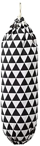 Elantoexis Plastic Bag Holder, Foldable Washable Grocery Bag Dispenser Recycling Shopping Bag Organizer Grocery(Black)