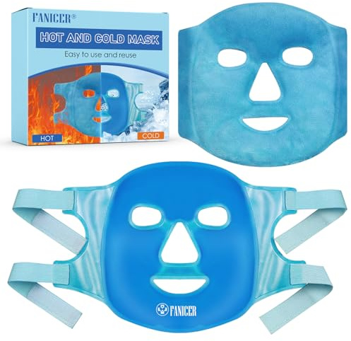 Cooling Full Face Gel Masks,Reusable Face Cold Face Ice Pack Cooling Mask,Cold Face Mask Relaxation Soothing,Cooling face mask for Stress Relief Relaxation