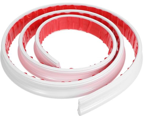 Artibetter Moulure Murale Autocollante en Pvc Blanc 2m, Protection et Finition Décorative pour Intérieur, Pose Facile à Décoller et Coller