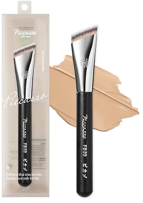 Piccasso FB33 Foundation Brush – Tapping Cover Brush for Liquid & Cream Foundation, Fills Pores with Soft Bristles for Smooth and Flawless Face Makeup, Professional Korean Beauty Tool