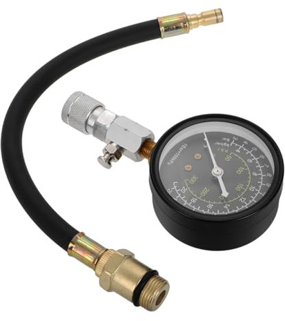 Abaodam Kit Tester Compressione Motore Con Manometro Alta Precisione Strumento Portatile Per Test Pressione Motori Benzina e Componenti Auto Facile Uso e Affidabile