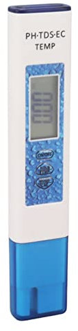 Yctze Penna del Tester Digitale 4-in per PH, Ec, temperatura- Contabile di qualità Portatile per Uso Domestico e di Laboratorio (BLUE)