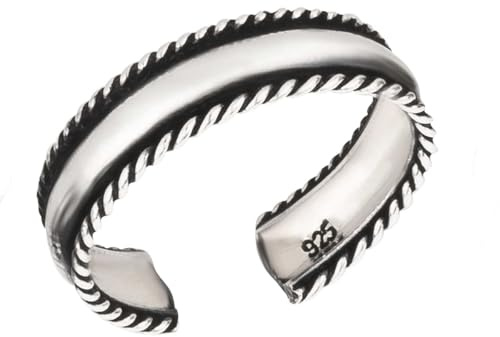 FIVE-D Bague d'orteil pour femme en argent sterling 925, Argent sterling, Pas de pierre précieuse