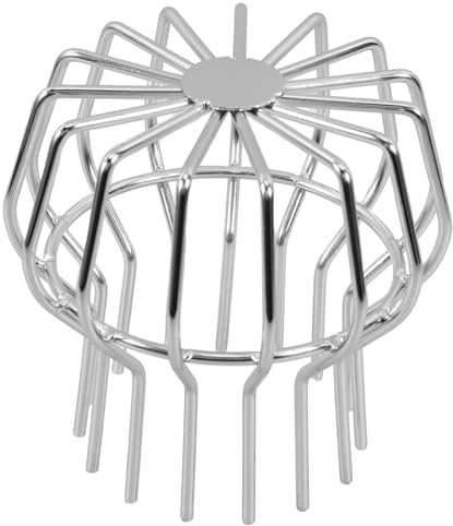 Toddmomy Filtro de Hojas para Canalón y Tubo de Acero Inoxidable Diseño de Agujeros, Protector Antibloqueo para Drenaje de Techo y Canaletas Exteriores