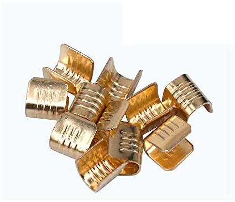 BCOMFY 20pcs Copper Buckle Wire Cable Connector Wire Cable Terminal Accessory For 2GT Open Timing Rubber Belt 3D Printer Parts