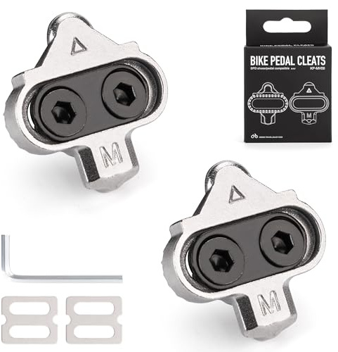GEWAGE SPD Cleats für Shimano SPD 2-Loch-Pedale – wahlweise SH51 12° Float oder SH56 Multi-Release – CrMo-Stahl, rutschfeste Cleat-Plates, inkl. Schrauben & Unterlegscheiben (SH56 – Multi-Release)
