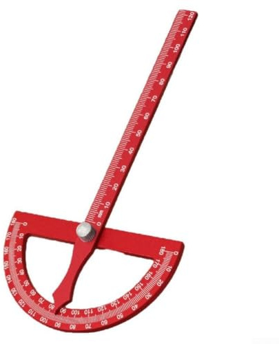 Verstellbarer 0–180 Grad Winkelmesser aus Aluminium mit gerändelten Sicherungsmuttern und klaren Markierungen für genaue Messung bei verschiedenen Aufgaben