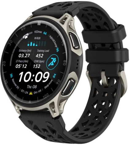 Amazfit Cheetah 2 Pro 48mm GPS Lauf-Smartwatch, 1,32 AMOLED-Display, Saphirglas, Titan-Gehäuse, 32GB, 20 T Akkulaufzeit, 5 ATM, NFC, Taschenlampe, Offline-Karten, 170+ Sportmodi für Android & iPhone