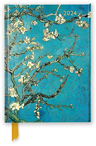 Vincent van Gogh – Mandelbaum in Blüte – Tischkalender 2024: Original Flame Tree Publishing DIN A5-Diary [Taschenkalender] [Taschenkalender]