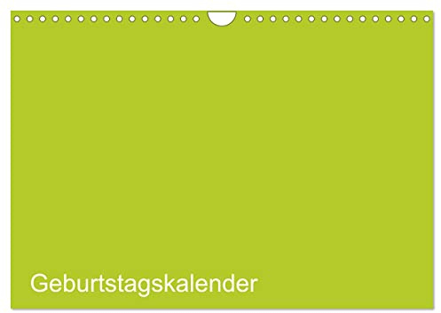 Bastel-Geburtstagskalender grün/Geburtstagskalender (Wandkalender 2026 DIN A4 quer), CALVENDO Monatskalender: Der elegante Geburtstagskalender zum Selbst-Gestalten (CALVENDO Hobbys)